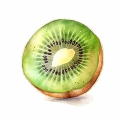 Fototapeta premium Kiwi watercolor isolated on white