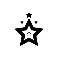 Shining stars on white background 