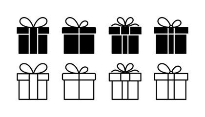 Gift icon vector. gift box icon. birthday gift