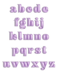alphabetアルファベットメタリック3d