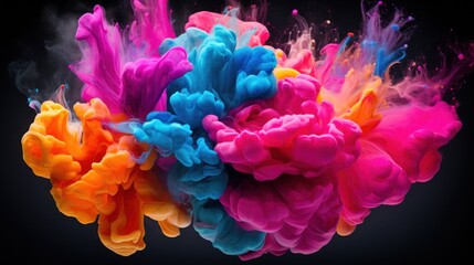 Obraz premium a colorful cloud of ink