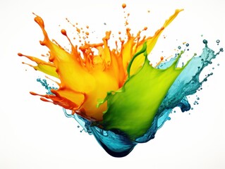 a colorful splashing liquid