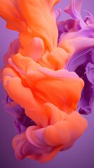 an orange and purple smoke