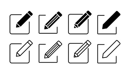 Edit icon vector. edit document sign and symbol. pencil
