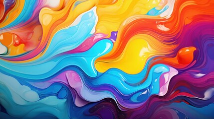 Fototapeta na wymiar a colorful swirls of paint