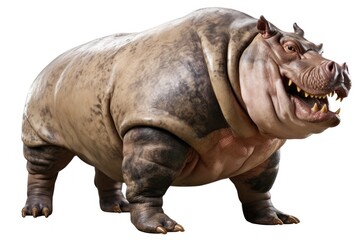 Obraz premium a large hippo with large teeth