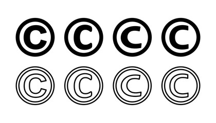 Copyright icon vector. copyright symbol