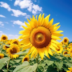 Fototapeta premium a close up of a sunflower