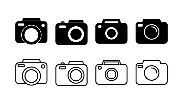 Camera Icon in trendy flat style isolated. Camera symbol web site design