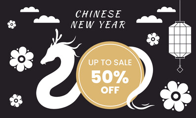 Advertising banner for Chinese New Year sale