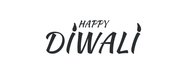 Text HAPPY DIWALI on white background