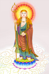 Bodhisattva King Ksitigarbha of the Great Vow (Earth Store Bodhisattva)