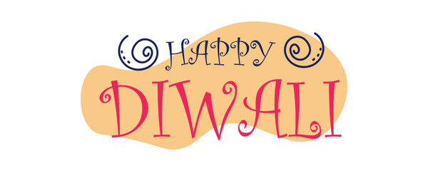 Text HAPPY DIWALI on white background