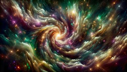 vibrant cosmic odyssey, generative ai