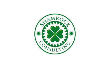 Illustration graphic vector of green clover or shamrock four leaf logo design template