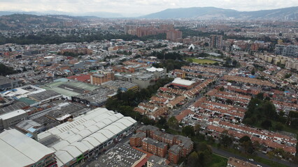 Obraz premium panoramic view of bogota with its streets