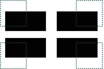 Minimalist decorative boxes and rectangles