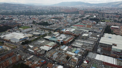 Fototapeta premium panoramic view of bogota with its streets