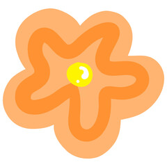 illustration of a orange flower
