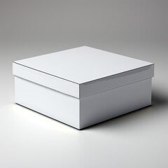 Naklejka premium A blank plain white box with a plain background. 