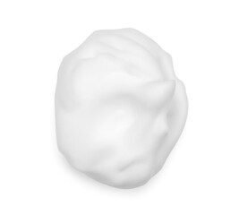 Heap of shaving foam isolated on white, top view - obrazy, fototapety, plakaty