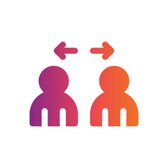 affiliate marketing flat gradient icon