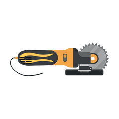 Circular saw on white background