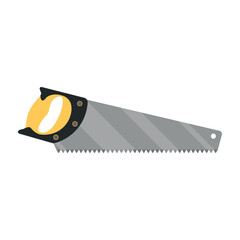 Hand saw on white background