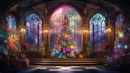 Obraz premium Indoor Christmas Tree