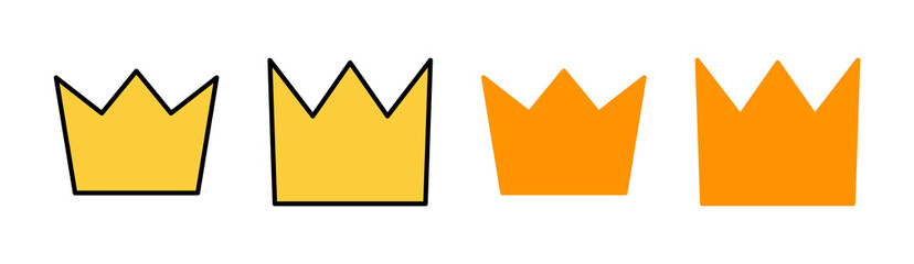 Crown icon set for web and mobile app. crown sign and symbol