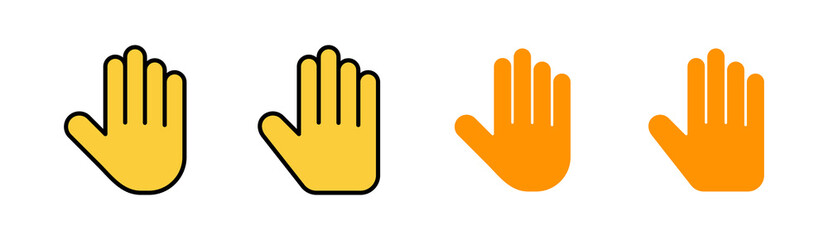 Fototapeta premium Hand icon set for web and mobile app. hand sign and symbol. hand gesture