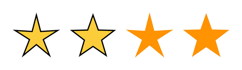 Obraz premium Star Icon set for web and mobile app. rating sign and symbol. favourite star icon
