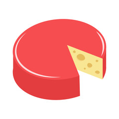 Tasty cheese on white background