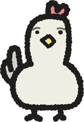 Chicken Roster Chalk Art Style