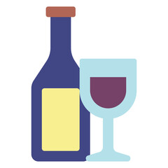wine drink illustration