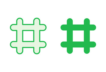 Fototapeta premium Hashtag icon set. hashtag symbol