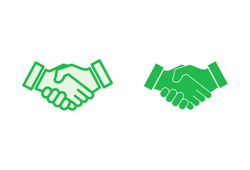 Handshake icon set. business handshake. contact agreement