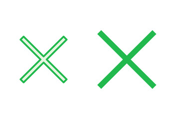 Obraz premium Close icon set. Delete icon vector. cross sign