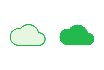 Cloud icon set. cloud vector icon
