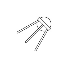 Space satellite on white background