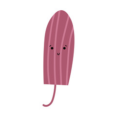 Cute menstrual tampon on white background