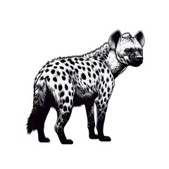 Hyena Illustration Art With Transparent