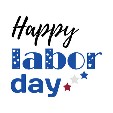 Text HAPPY LABOR DAY on white background