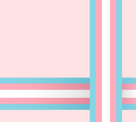 Banner for design with transgender flags on pink background