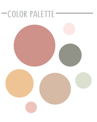 Set of color samples for graphic designer on white background