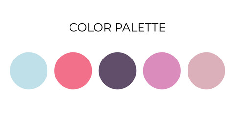 Set of color samples for graphic designer on white background