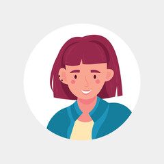 Portrait of stylish young woman on light background