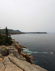 The coast of the Atlantic Ocean in Maine