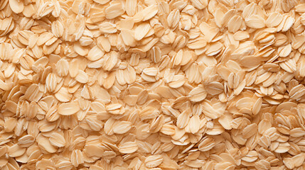 Full frame of oat flakes as a background. - obrazy, fototapety, plakaty