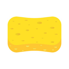 Bath sponge on white background